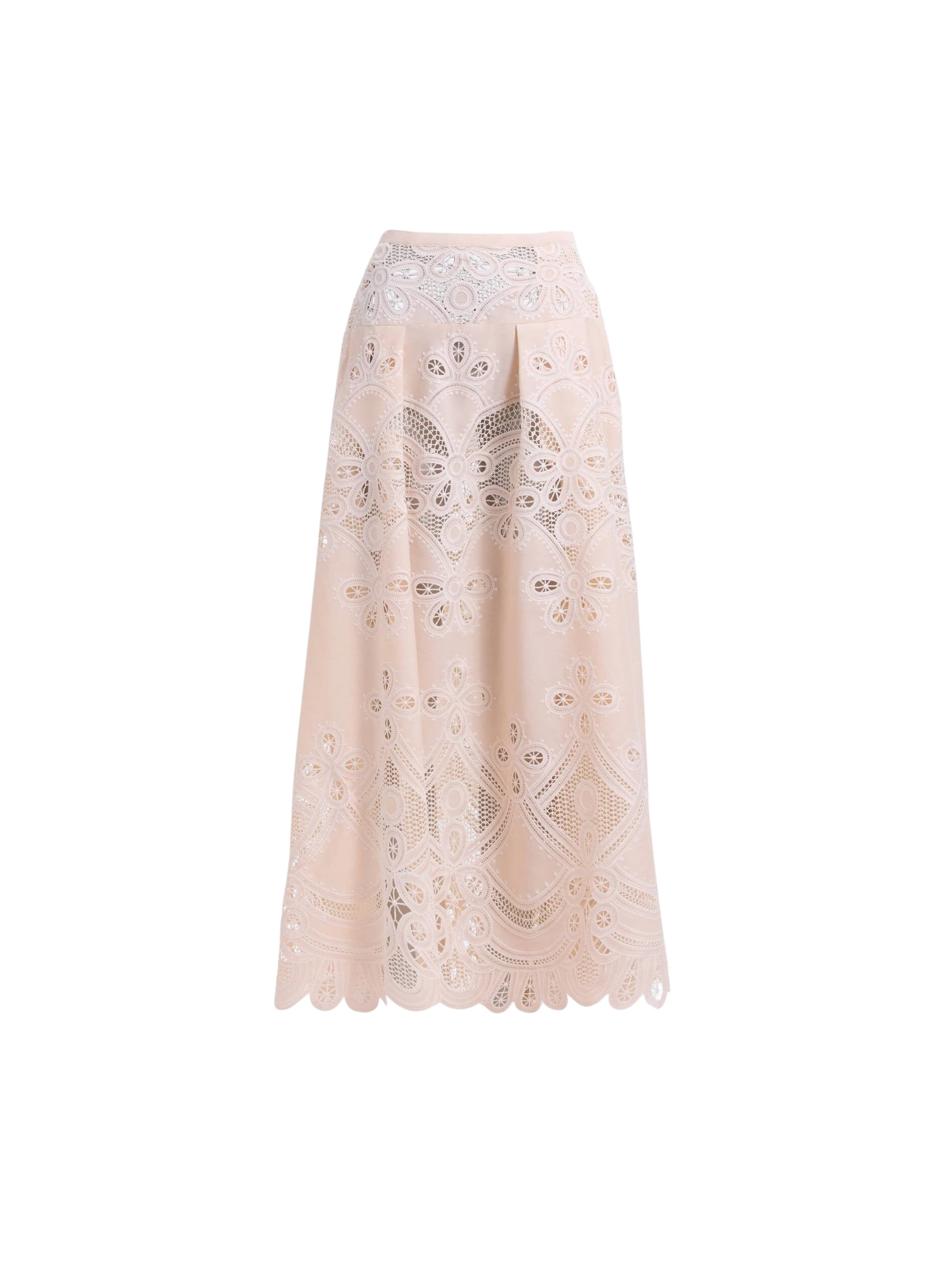 Elie Saab Cotton Embroidered Skirt