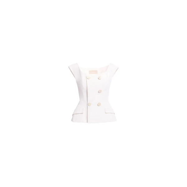 Elie Saab Cotton Piquet Jacket