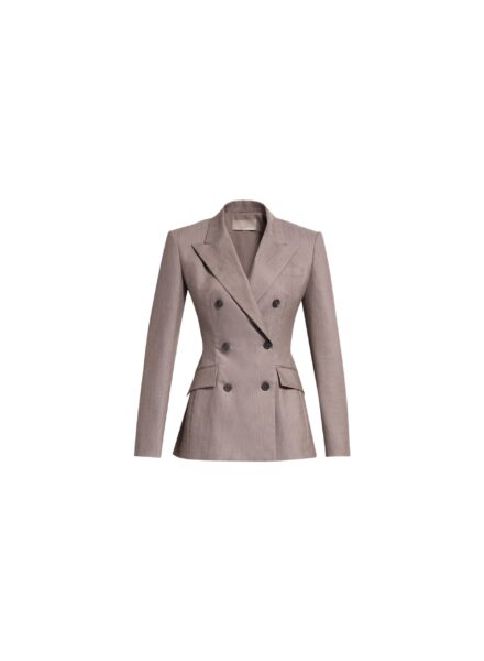 Elie Saab Cotton Twill Blazer in Beige featuring  – Luxury Designer Fashion at Luxury Shoes .