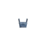 Elie Saab Denim Crop Top