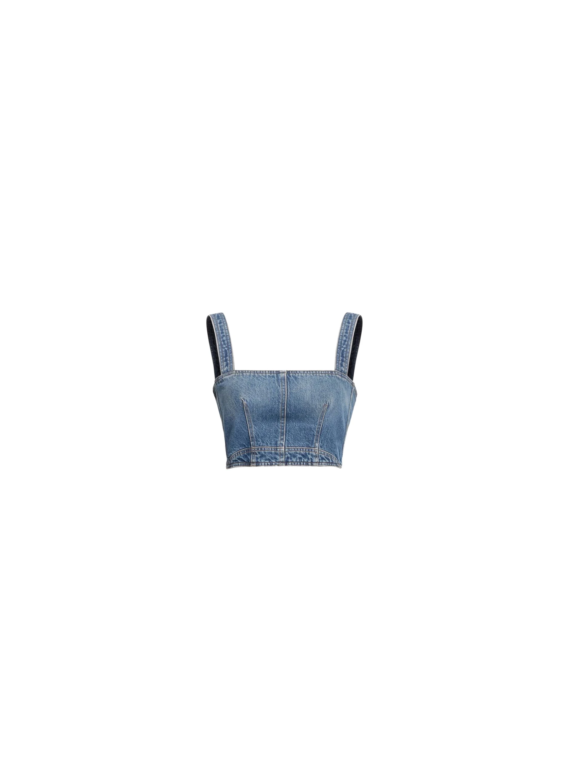 Elie Saab Denim Crop Top