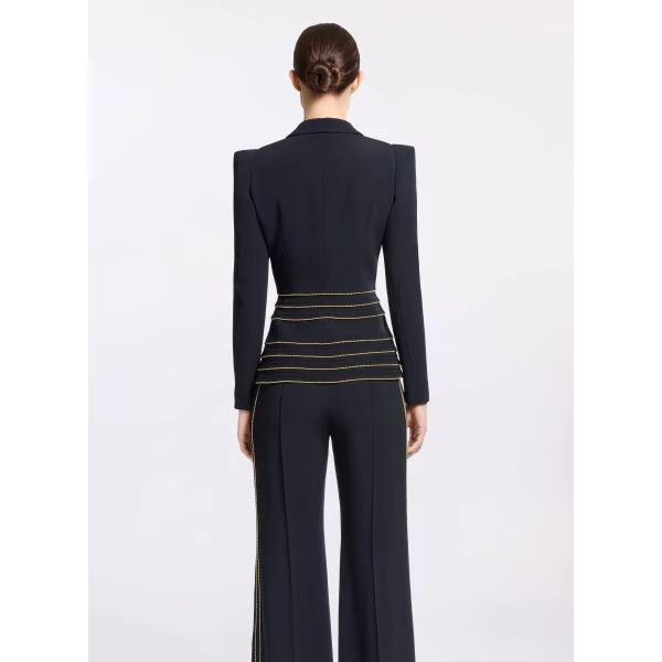 Elie Saab Embellished Cady Blazer, view 3