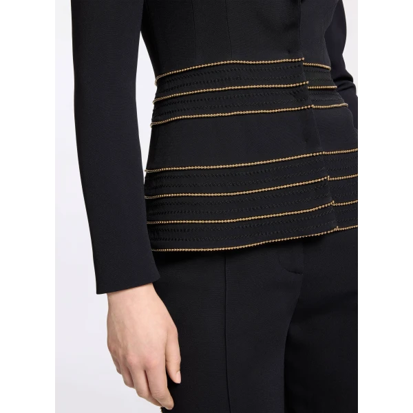 Elie Saab Embellished Cady Blazer, view 4
