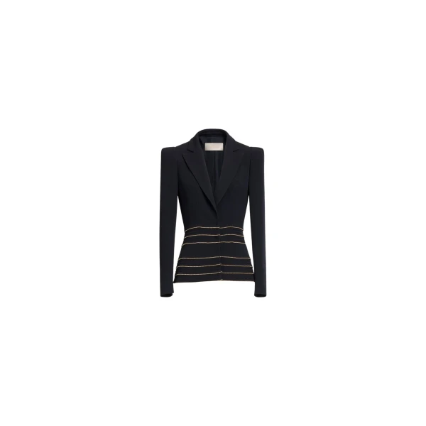 Elie Saab Embellished Cady Blazer
