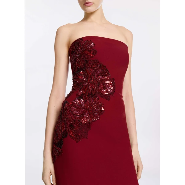 Elie Saab Embellished Cady Midi Dress, view 5