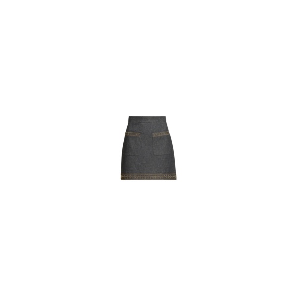 Elie Saab Embellished Denim Short Skirt in Blue featuring  – Luxury Designer Fashion at Luxury Shoes .