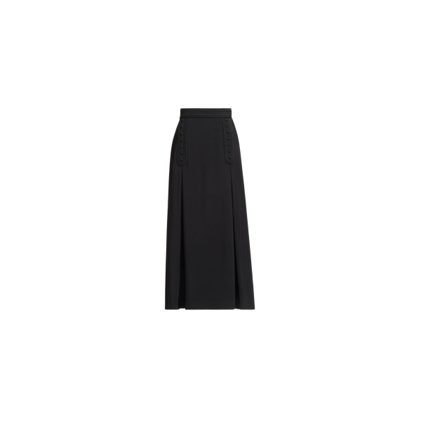 Elie Saab Embroidered Cady Midi Skirt in Black featuring  – Luxury Designer Fashion at Luxury Shoes .
