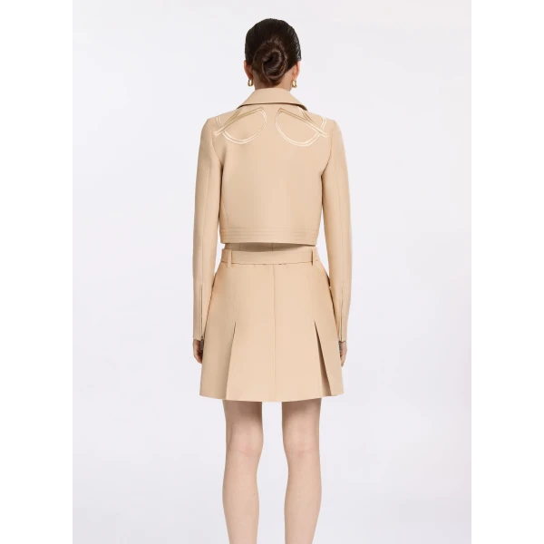Elie Saab Embroidered Gabardine Jacket, view 3