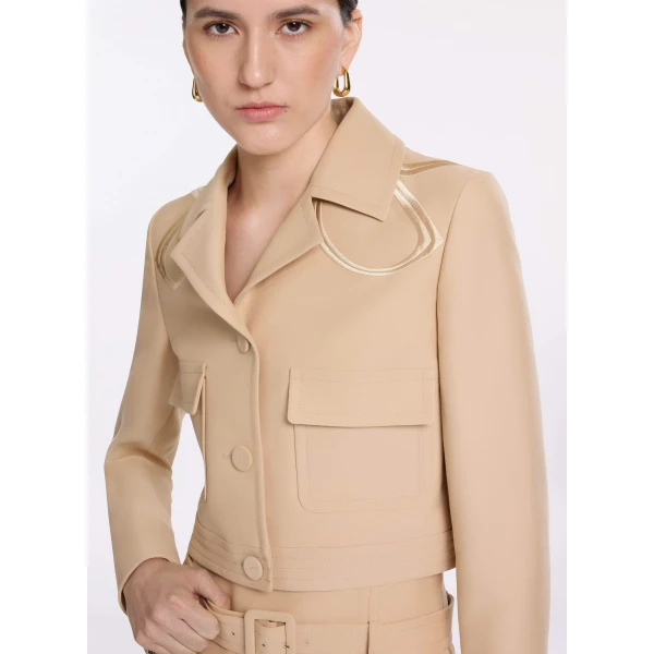 Elie Saab Embroidered Gabardine Jacket, view 4