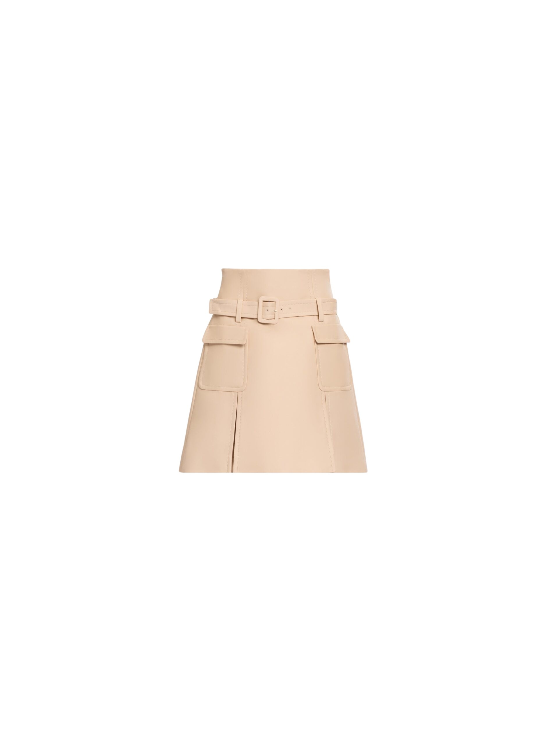 Elie Saab Embroidered Gabardine Short Skirt in Beige featuring  – Luxury Designer Fashion at Luxury Shoes .