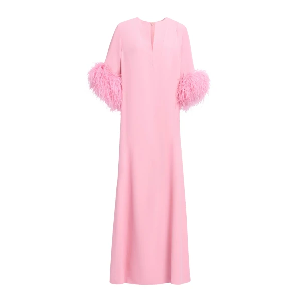 Elie Saab Feather Trimmed Kaftan