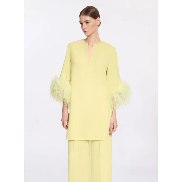 Elie Saab Feather Trimmed Top, view 3