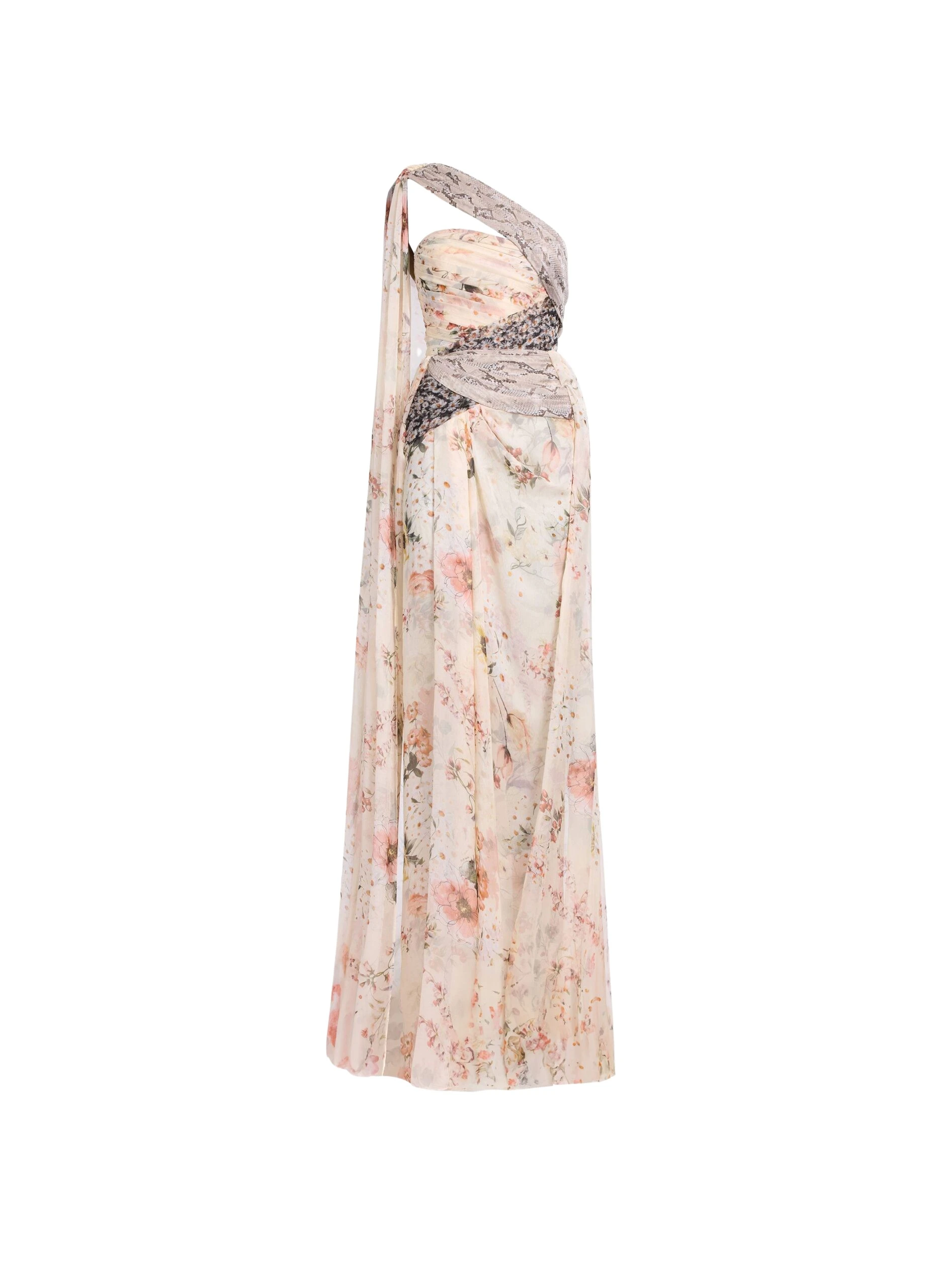 Elie Saab Floral Print Long Dress