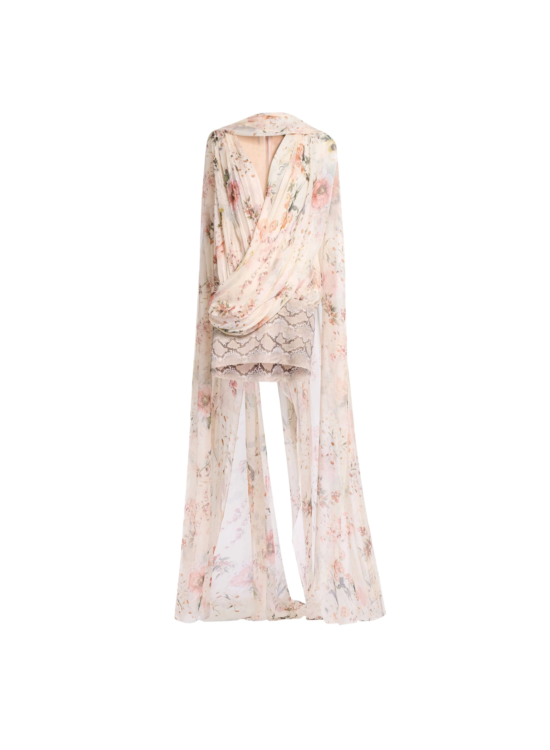 Elie Saab Floral Print Short Dress