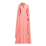 Elie Saab Flower Embellished Cady Dress