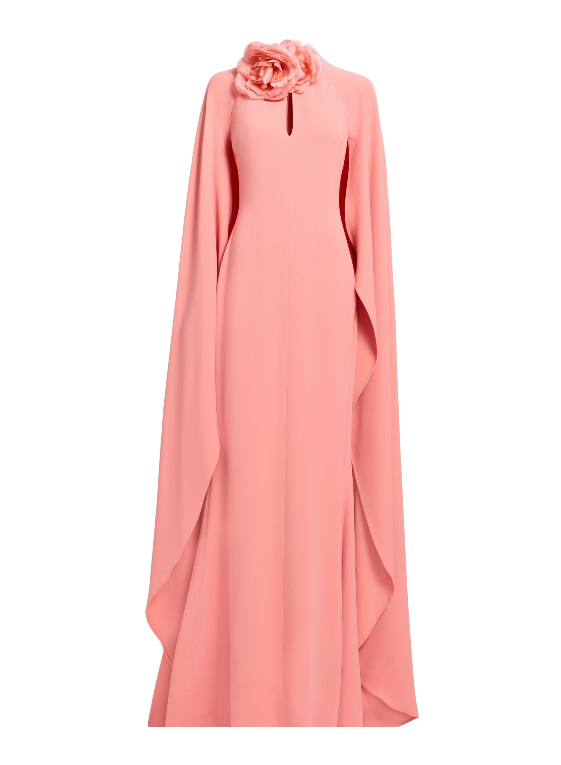 Elie Saab Flower Embellished Cady Dress in Pink featuring  – Luxury Designer Fashion at Luxury Shoes .