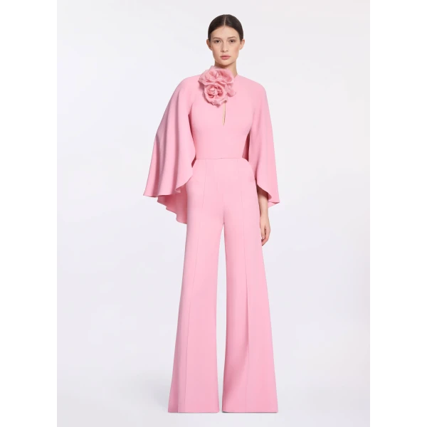 Elie Saab Flower Embellished Cady Jumpsuit, view 3