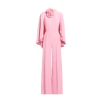 Elie Saab Flower Embellished Cady Jumpsuit