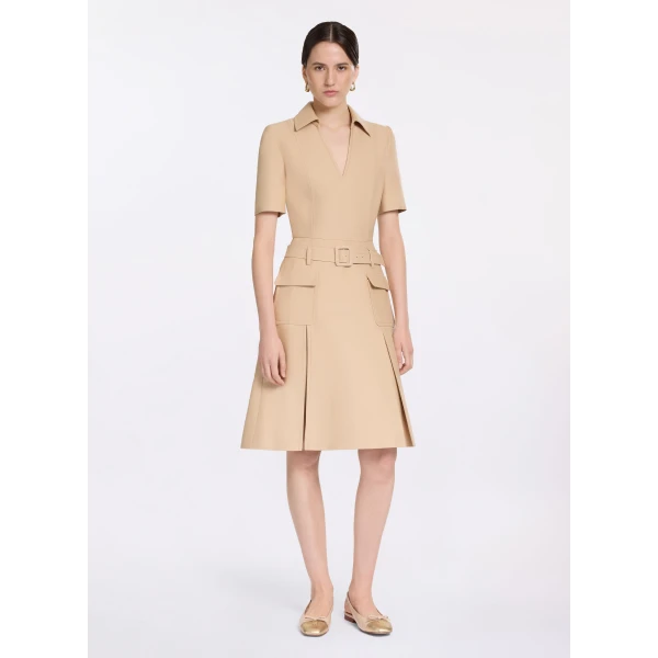 Elie Saab Gabardine Midi Dress, view 2