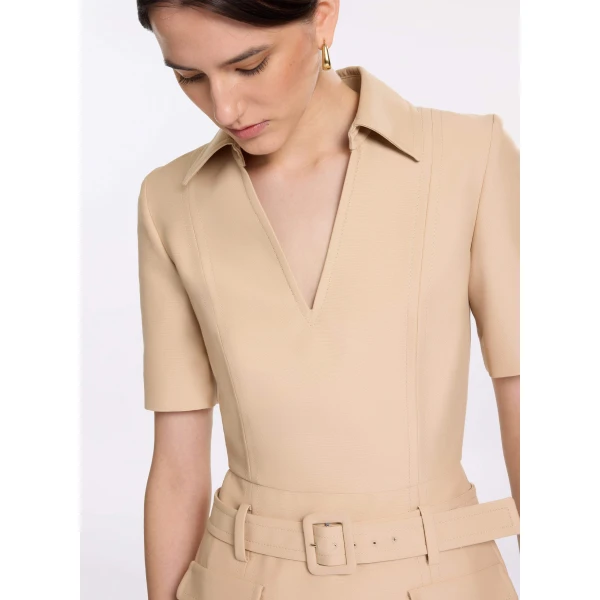 Elie Saab Gabardine Midi Dress, view 4