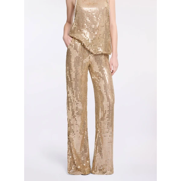 Elie Saab Gold Sequin Pants, view 2