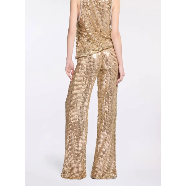 Elie Saab Gold Sequin Pants, view 3