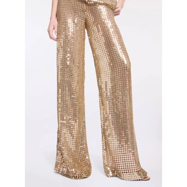 Elie Saab Gold Sequin Pants, view 4