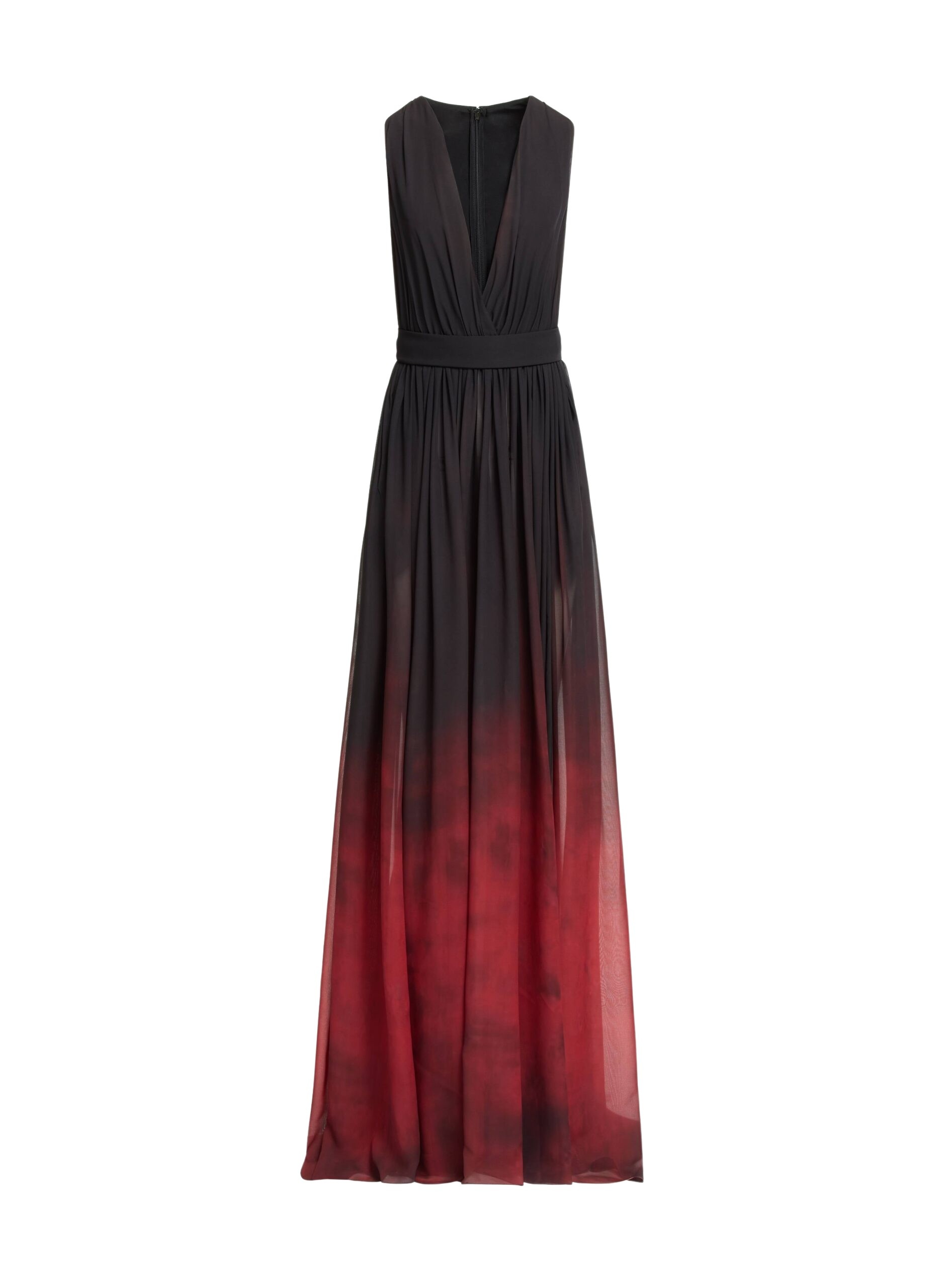 Elie Saab Gradient Chiffon Dress in Multicolour featuring  – Luxury Designer Fashion at Luxury Shoes .
