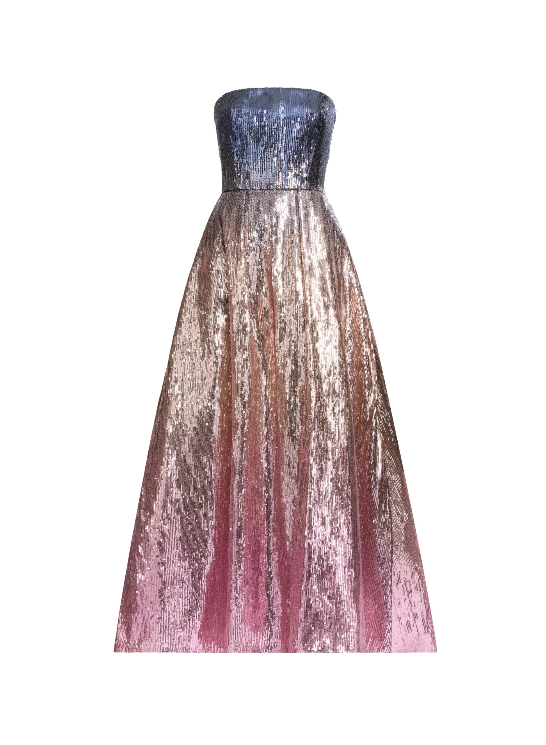 Elie Saab Gradient Sequin Flared Dress in Multicolour featuring  – Luxury Designer Fashion at Luxury Shoes .