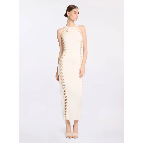 Elie Saab Halter Knit Dress, view 2