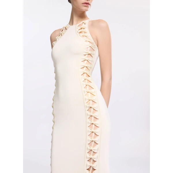 Elie Saab Halter Knit Dress, view 4