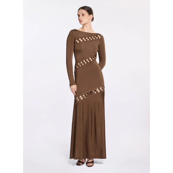 Elie Saab Interlaced Knit Dress, view 2
