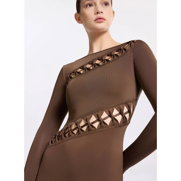 Elie Saab Interlaced Knit Dress, view 4