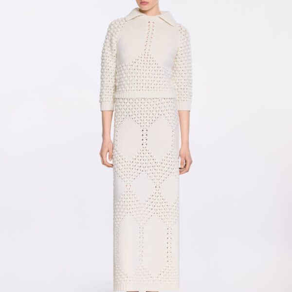 Elie Saab Knit Midi Skirt, view 5