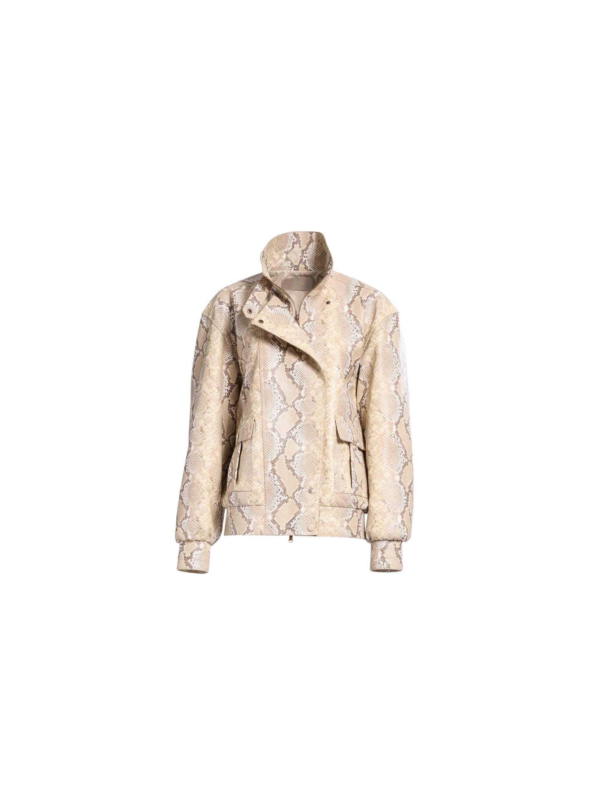 Elie Saab Leather Bomber Jacket