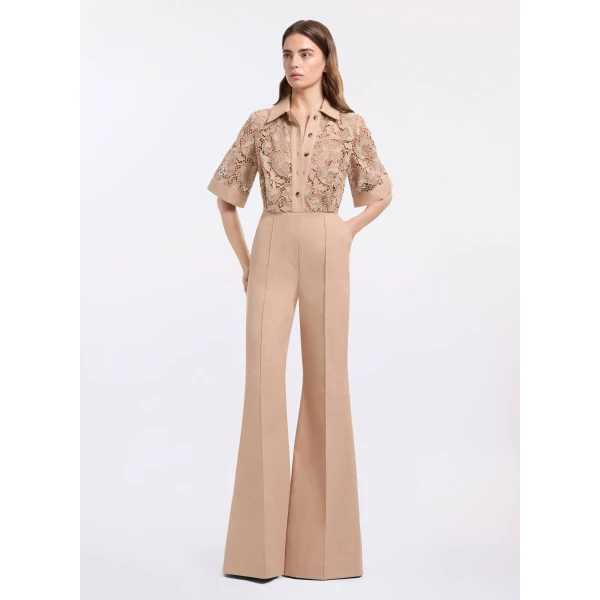Elie Saab Macramé & Drill Jumpsuit, view 2