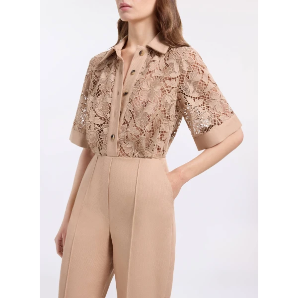 Elie Saab Macramé & Drill Jumpsuit, view 4