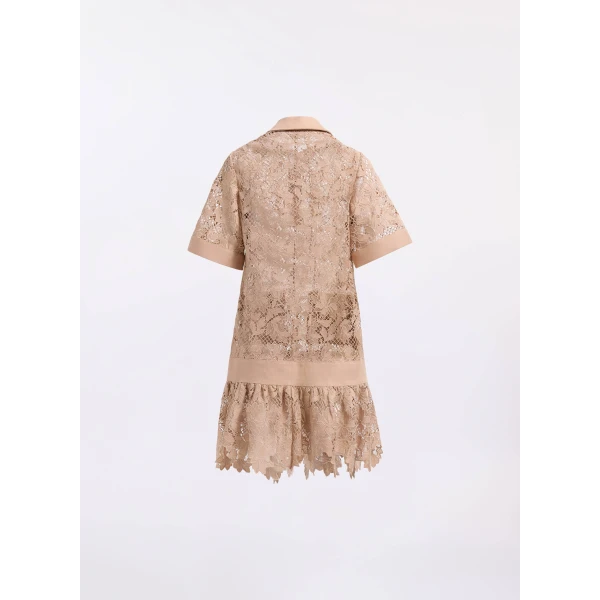 Elie Saab Macramé & Drill Short Dress, view 5