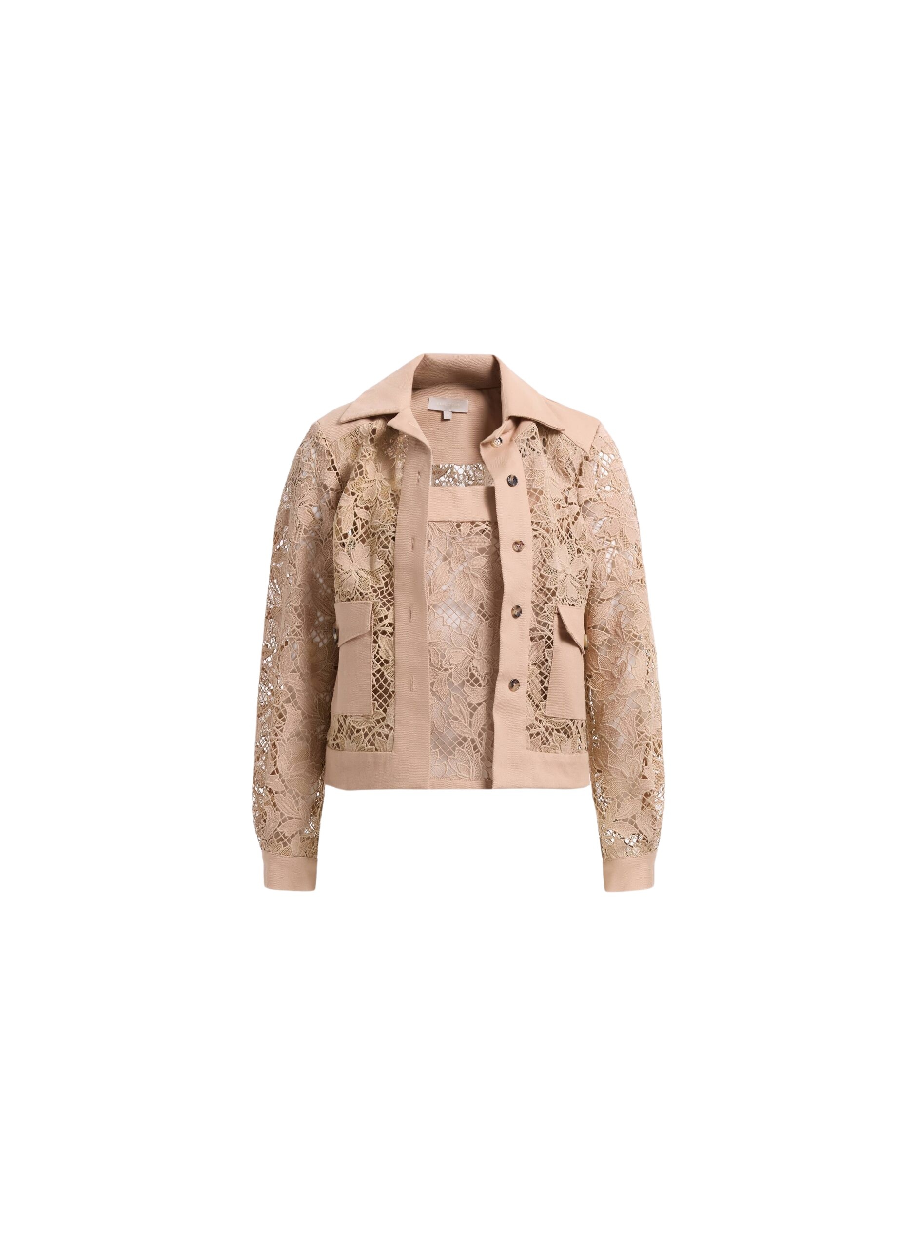 Elie Saab Macramé & Drill Twin Set