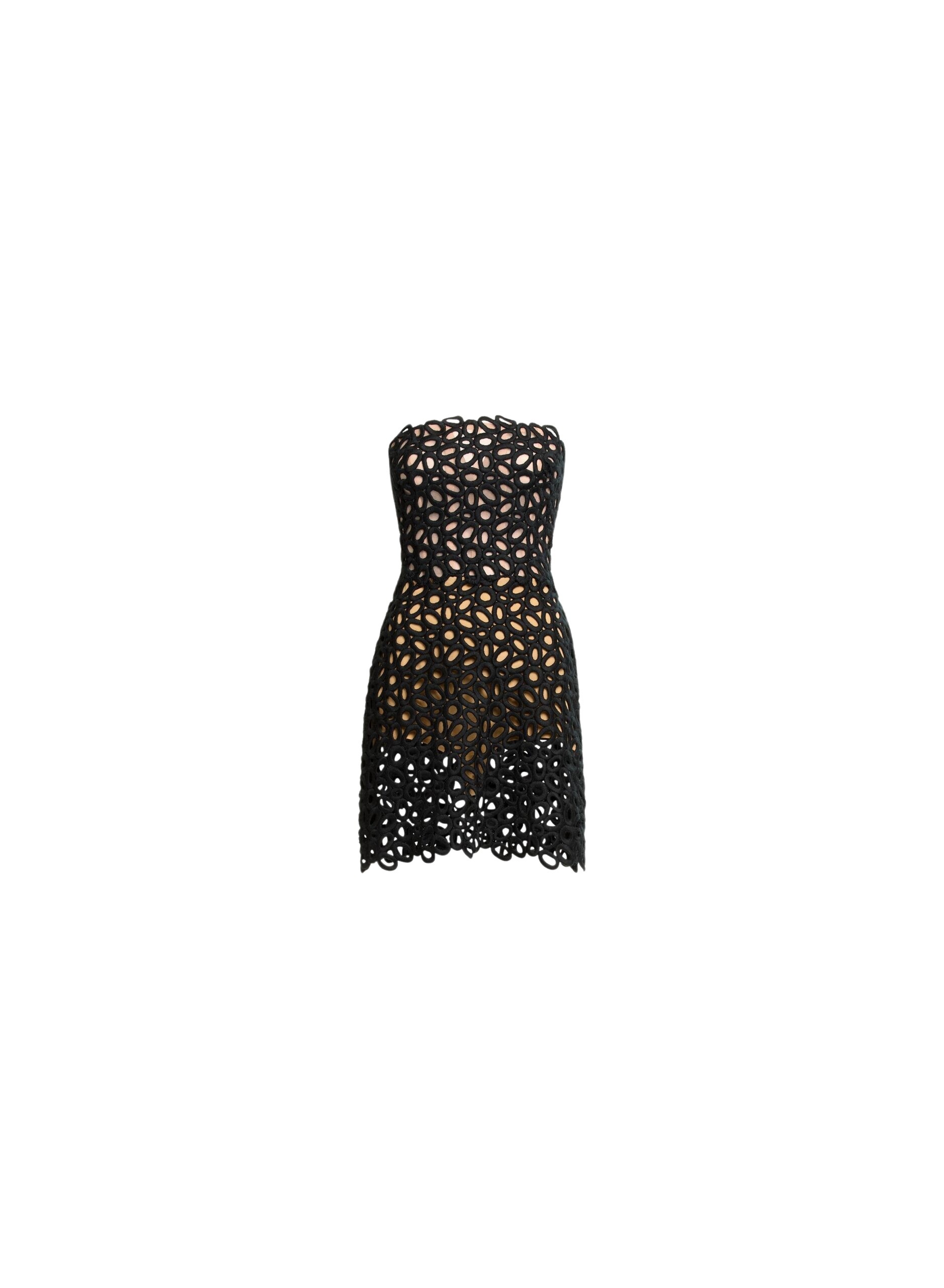 Elie Saab Macramé Short Dress in Black featuring  – Luxury Designer Fashion at Luxury Shoes .