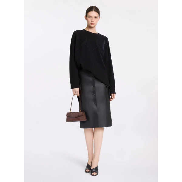 Elie Saab Monogram Embroidered Knit Sweater, view 5