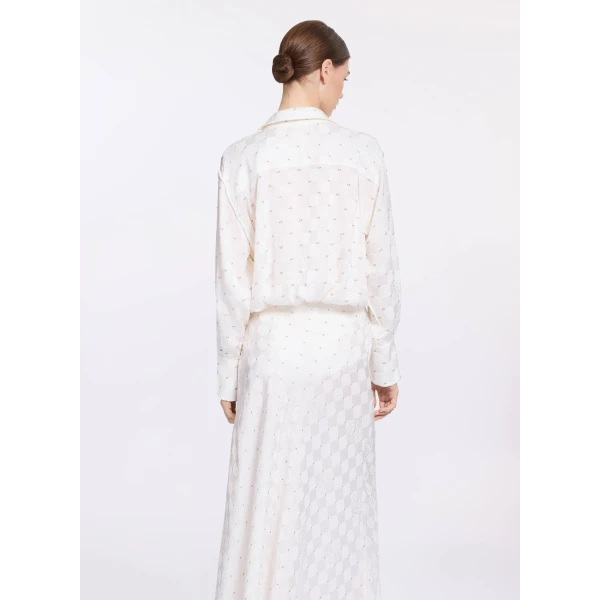 Elie Saab Monogram Jacquard & Lace Bodysuit, view 3