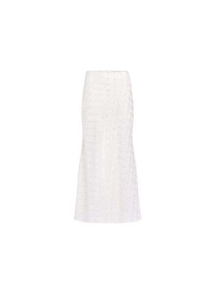 Elie Saab Monogram Jacquard Skirt in White featuring  – Luxury Designer Fashion at Luxury Shoes .