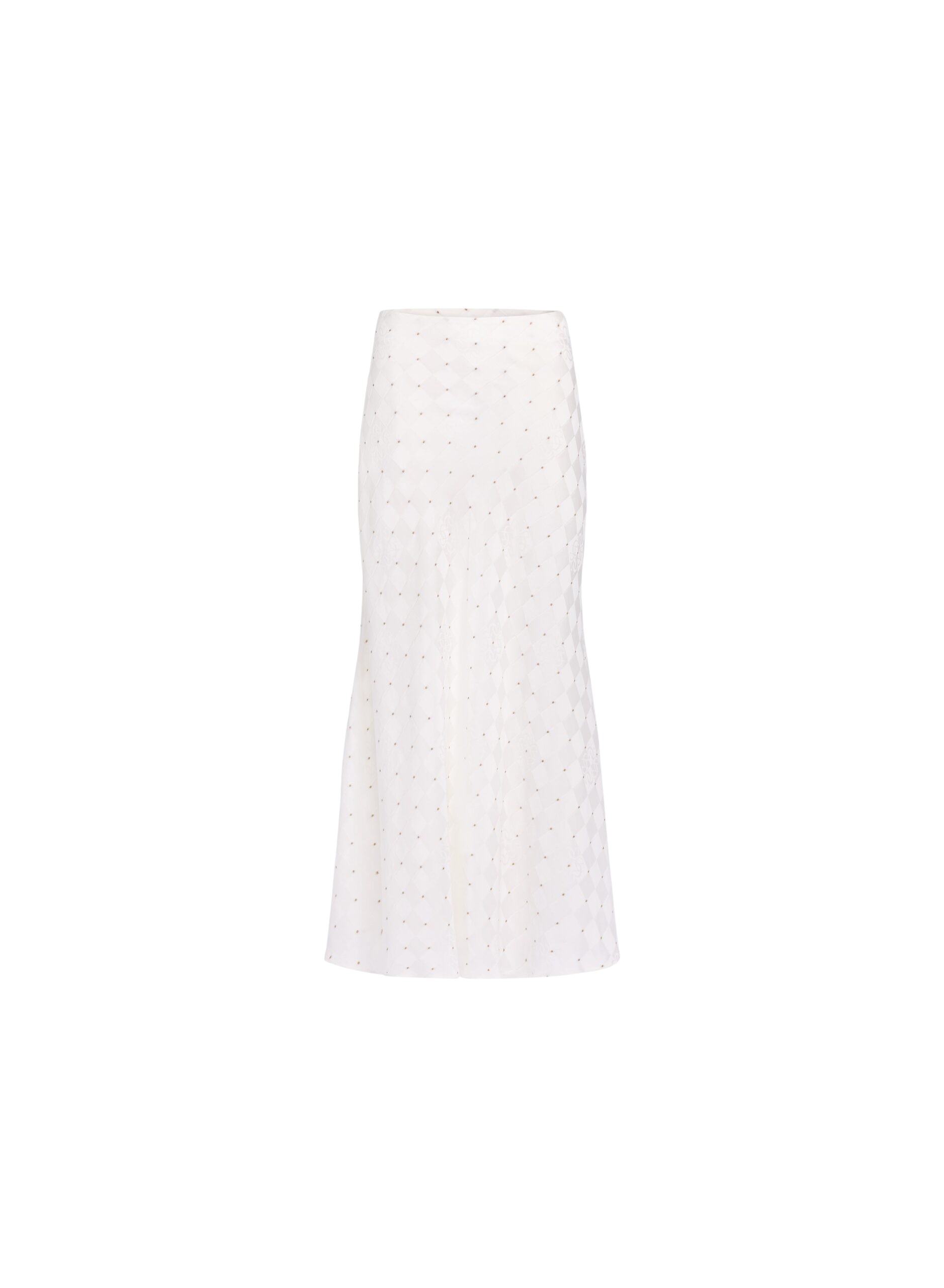 Elie Saab Monogram Jacquard Skirt in White featuring  – Luxury Designer Fashion at Luxury Shoes .