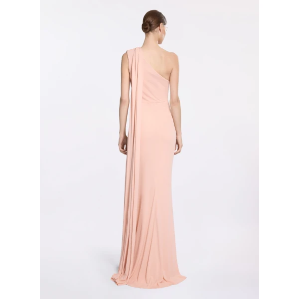 Elie Saab One-Shoulder Jersey Long Dress, view 3