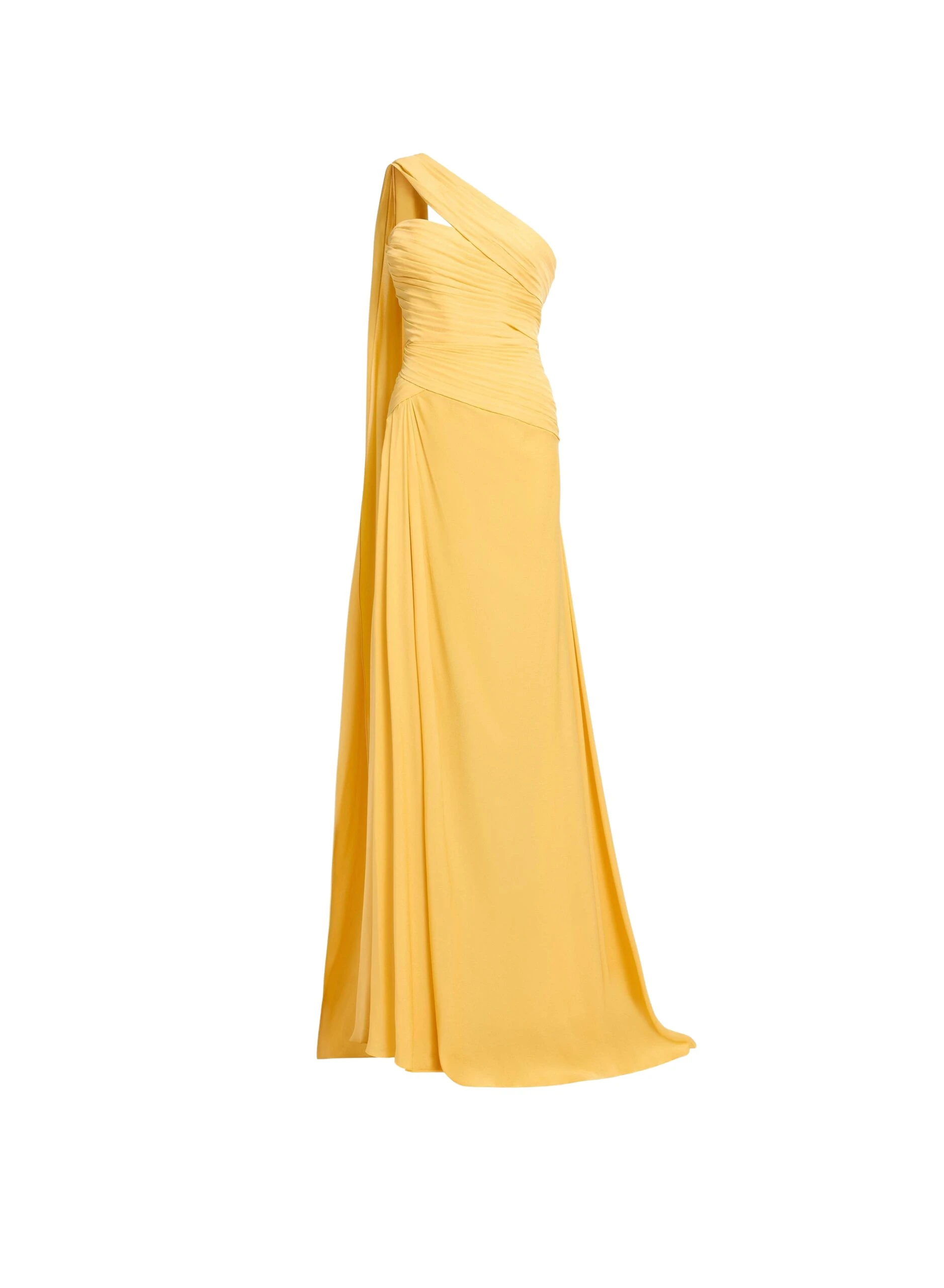 Elie Saab One-Shoulder Silk Dress
