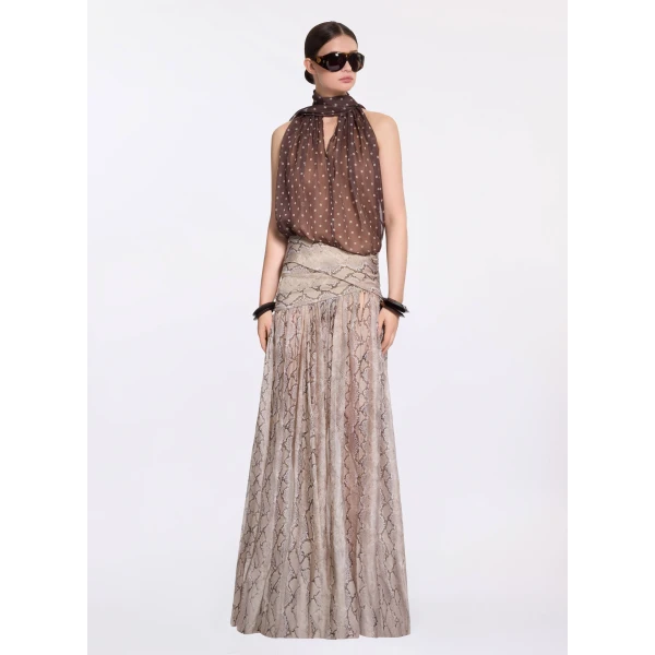 Elie Saab Polka Dot Chiffon Top, view 2