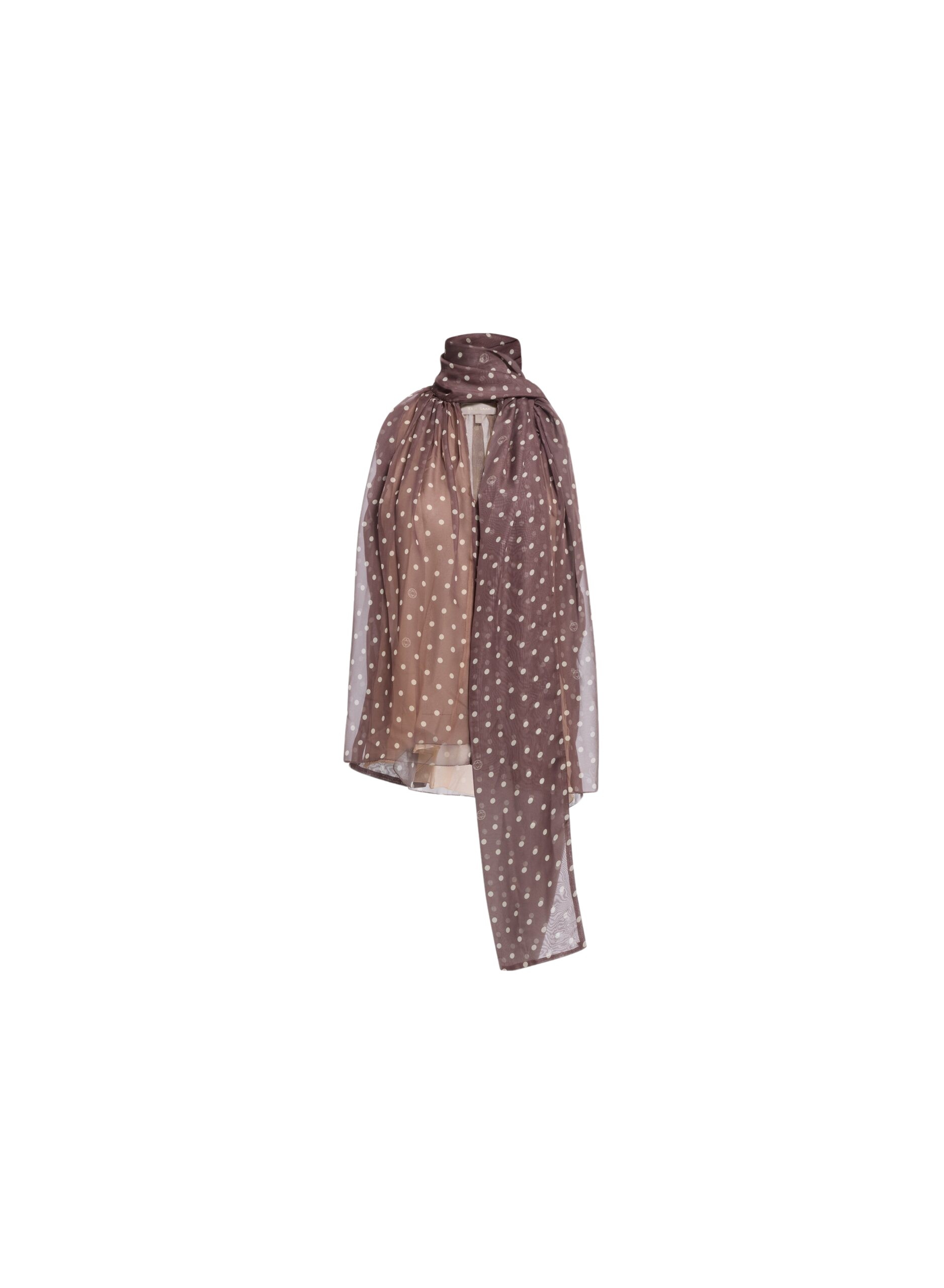 Elie Saab Polka Dot Chiffon Top