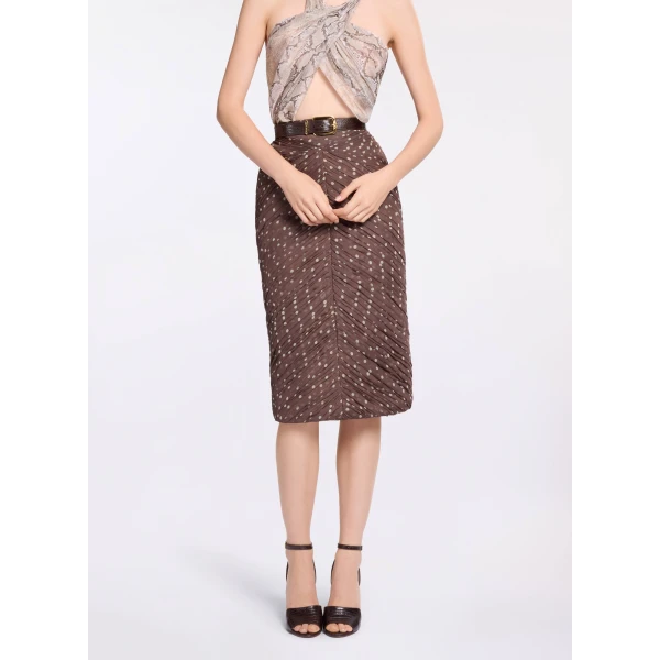Elie Saab Polka Dot Printed Skirt, view 2