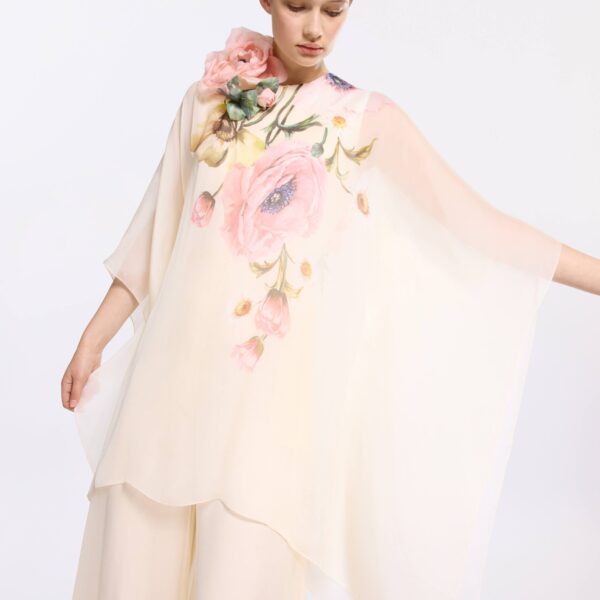 Elie Saab Printed Chiffon Jumpsuit, view 5